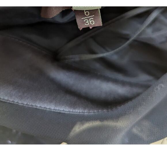 Talbot Runhof One Shoulder Sequined Gown Dress Georgette Overlay Size 6 FLAWS - Picture 7 of 11